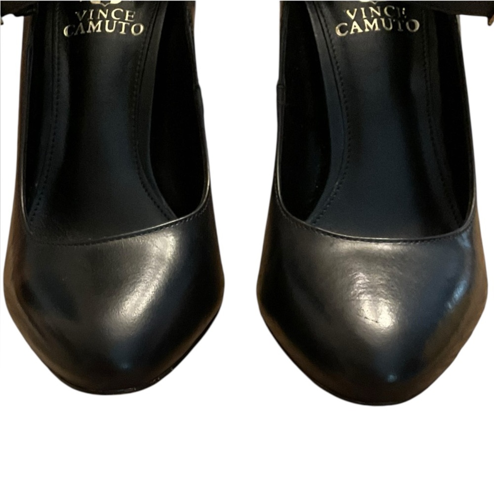 Vince Camuto Black Double-Strap Mary Jane Pumps - Picture 10 of 16
